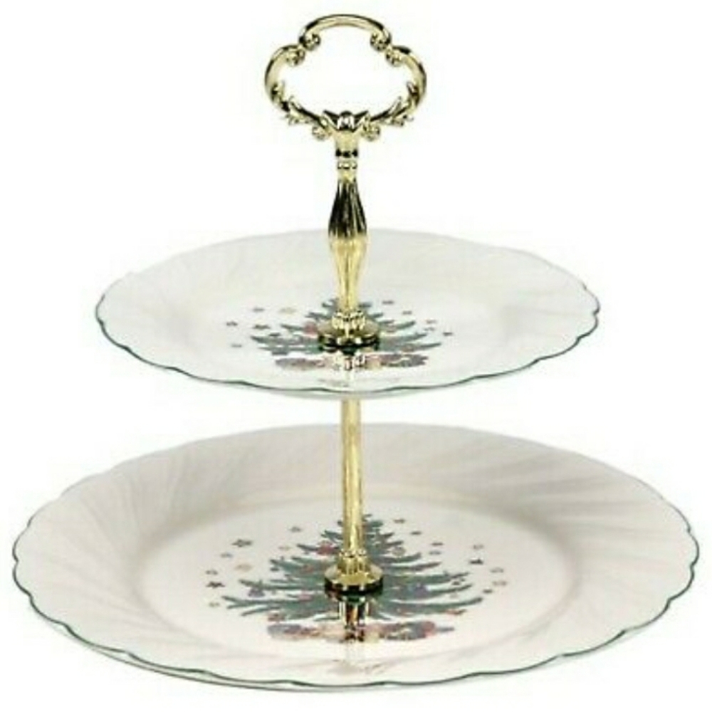 NIKKO Happy Holidays 2-Tier Tray